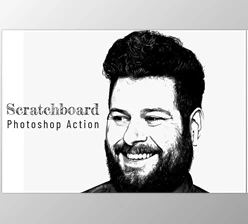 Download Scratchboard Photoshop Action CreativeMarket - 6800179
