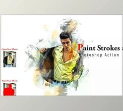 Download Paint Strokes Photoshop Action CreativeMarket - 6806219