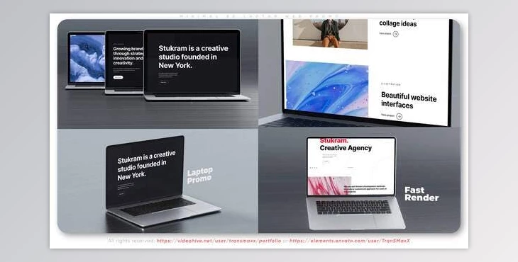 Download Minimal 3d Laptop Web Promo (Videohive 35175704) - AE Project