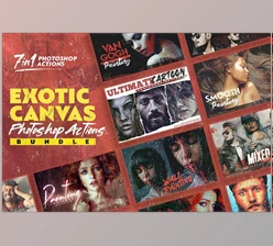 Download Exotic Canvas PS Actions Bundle CreativeMarket - 6617982