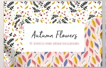 Download Autumn Flowers Seamless <span class='badge badge-warning'>Patterns</span> CreativeMarket