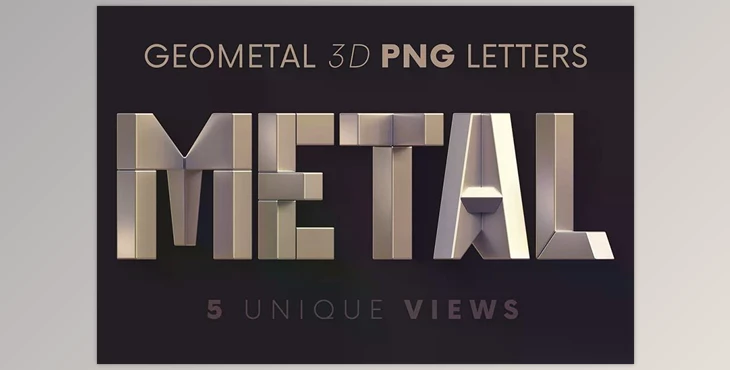 Download Geometal – 3D Lettering