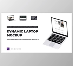 Download Dynamic Laptop Mockup – Website Presentation (Videohive 35061444) - AE Project