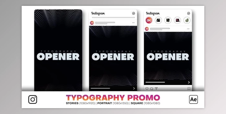 Download Instagram Typography Promo (Videohive 35118760) - AE Project