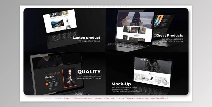 Download Laptop Mockup Promo (Videohive 35002528) - AE Project