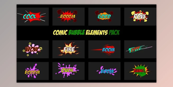 Download Comic Bubble Elements Pack (Videohive 35473832) - AE Project
