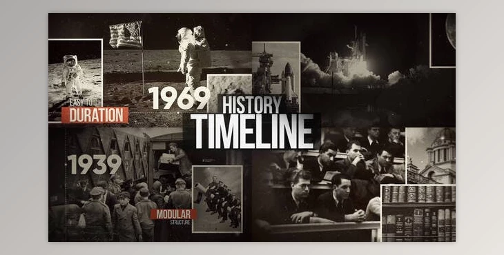 Download History Timeline Slideshow (Videohive 31658992) - AE Project
