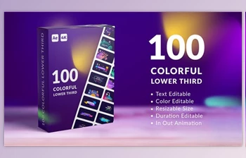Download Videohive <span class='badge badge-warning'>100</span> Colorful Lower Thirds | After Effects 35584463