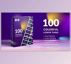 Download Videohive 100 Colorful Lower Thirds | After Effects 35584463
