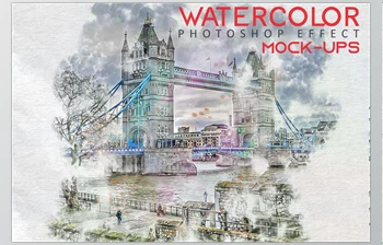 Download <span class='badge badge-warning'>Watercolor</span> Photoshop Effect Mock-ups