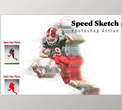 Download Speed Sketch Photoshop Action CreativeMarket - 6852638