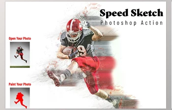 Download <span class='badge badge-warning'>Speed</span> Sketch Photoshop Action CreativeMarket - 6852638