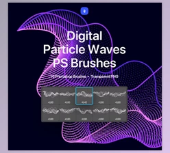 Download Digital Particle Waves Photoshop Brushes