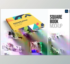 Download Square Book Mockup - 12 views - 6613174