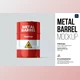 Download Metal Barrel Mockup - 8 views - 6564800