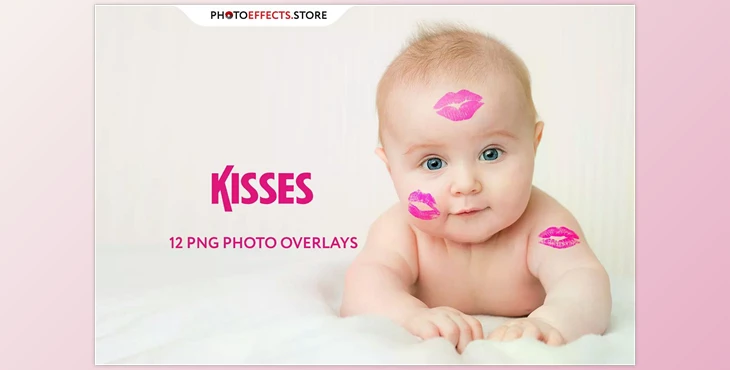 Download 12 Kisses Photo Overlays CreativeMarket - 6672786