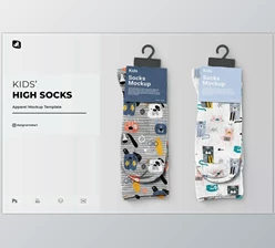 Download Kids High Socks Mockup - 6790297