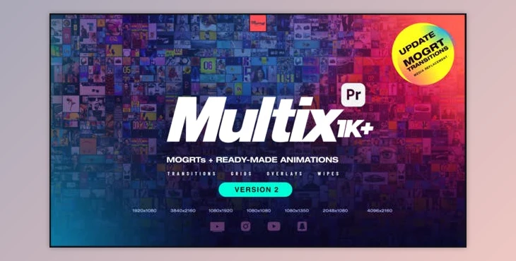 Download Multix // Transitions / Grids / Overlays / Wipes – 30670228 Videohive