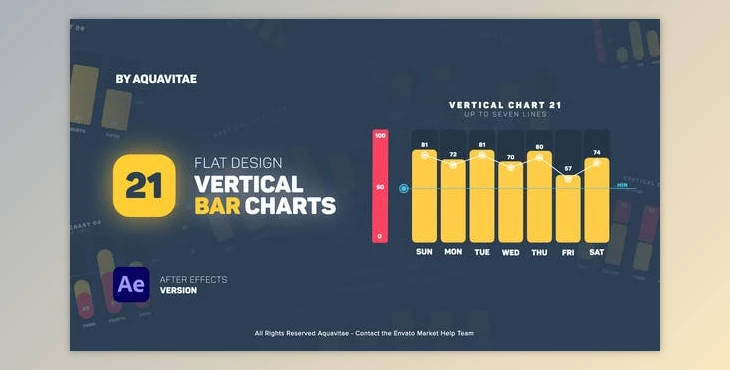 Download Flat Design Vertical Bar Charts (Videohive 35766701) - AE Project