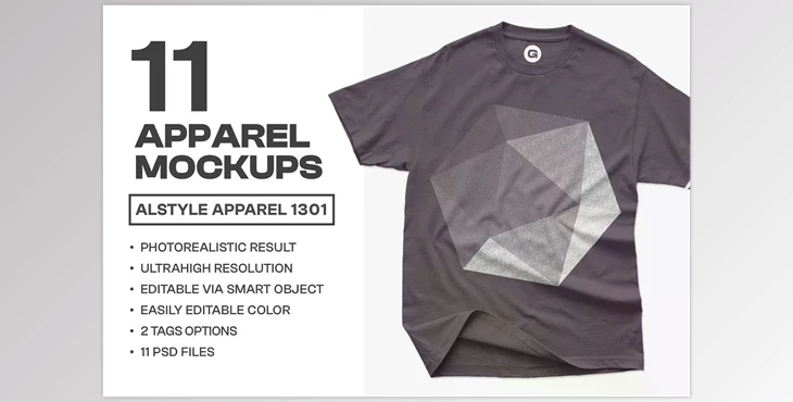 Download Alstyle Apparel 1301 T-Shirt Mockups