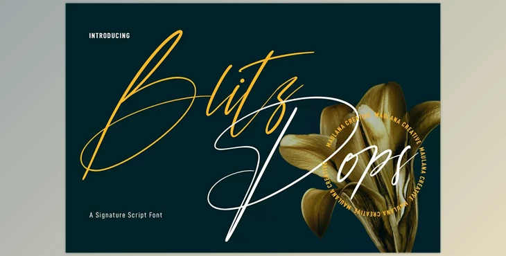 Download Blitz Pops Signature Script Font