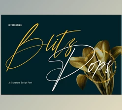 Download Blitz Pops Signature Script Font