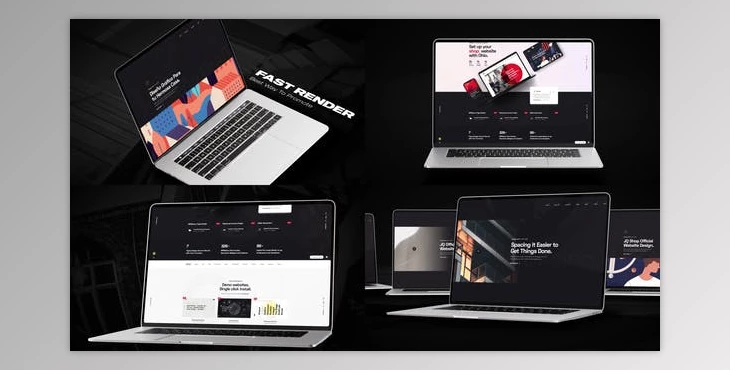 Download Videohive Fast Laptop Website Promo 35656827