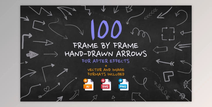 Download Frame By Frame Hand Drawn Arrows (Videohive 34067494) - AE Project