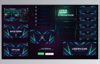 Download <span class='badge badge-warning'>Viper</span> Stream Pack Overlays (Videohive 35877296) - AE Project