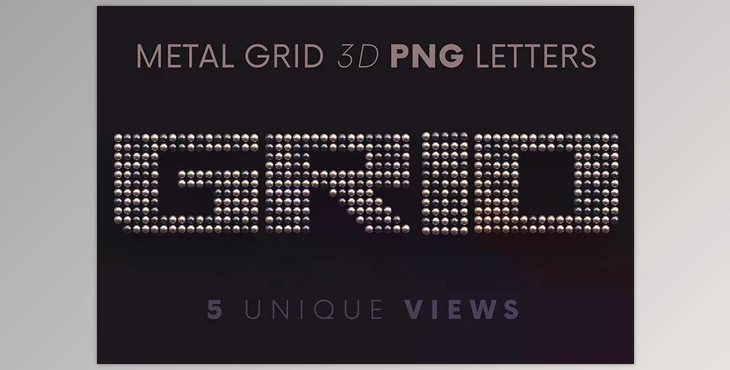 Download Metallic Grid – 3D Lettering