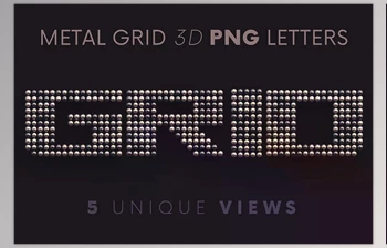 Download <span class='badge badge-warning'>Metallic</span> Grid – 3D Lettering