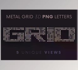 Download Metallic Grid – 3D Lettering