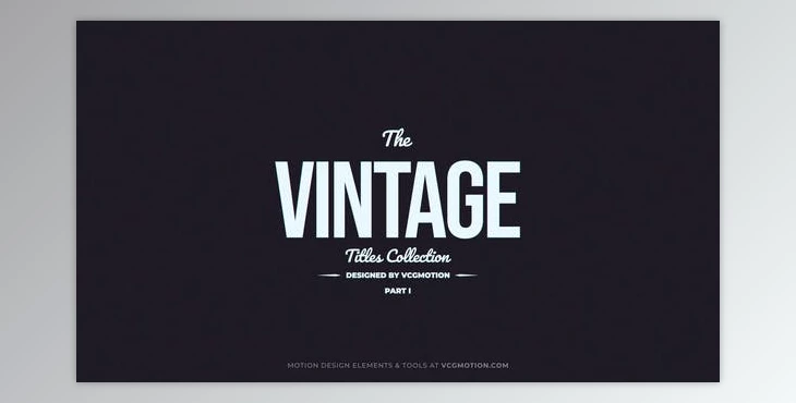 Download Titles // Vintage I (VideoHive 35889228) - AE Project