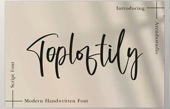 Download Toploftily – Modern Handwritten <span class='badge badge-warning'>Font</span>