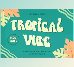 Download Tropical Vibe – Groovy Retro Font