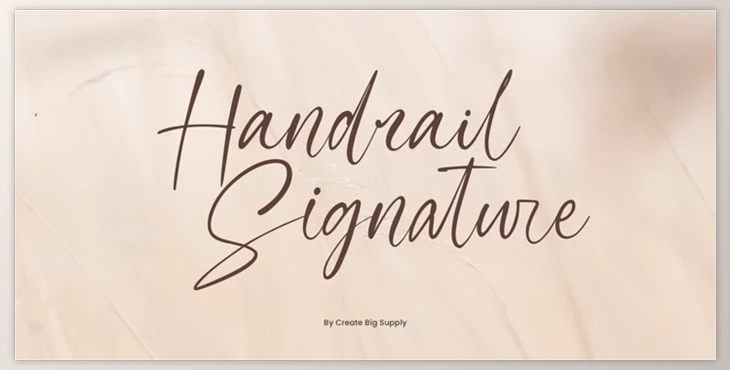 Download Handrail Signature Font - MyFonts