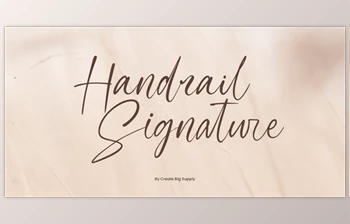 Download Handrail Signature <span class='badge badge-warning'>Font</span> - MyFonts