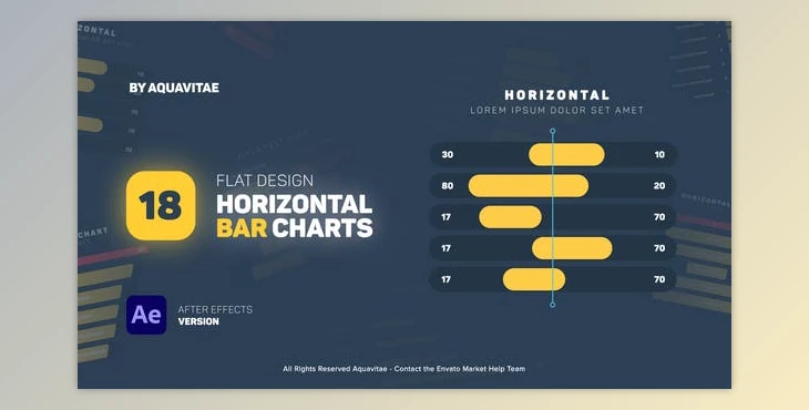 Download Flat Design Horizontal Bar Charts (Videohive 35825515) - AE Project