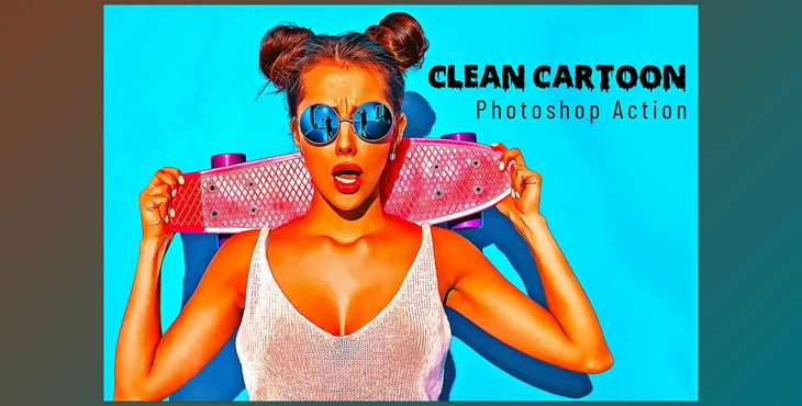 Download Clean Cartoon Photoshop Action CreativeMarket - 6931855