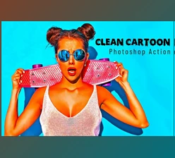 Download Clean Cartoon Photoshop Action CreativeMarket - 6931855