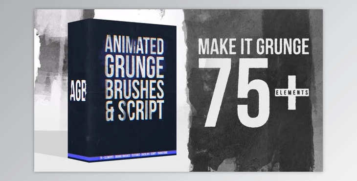 Download Animated Grunge Brushes Collection + Script (Videohive 35941079) - AE Project