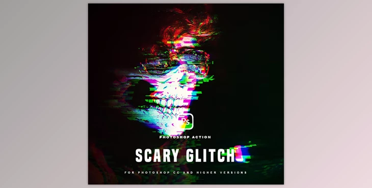 Download Scary Glitch Photoshop Action Graphicriver - 35771439