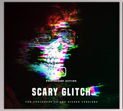 Download Scary Glitch Photoshop Action Graphicriver - 35771439