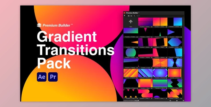Download Gradient Transitions Pack (Videohive 35748266) - AE Project