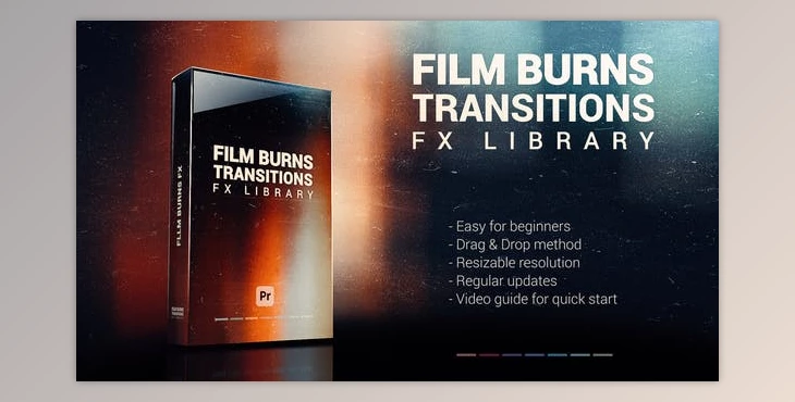Download Film Burns Transitions & FX Pack (Videohive 35971552) - PR Project