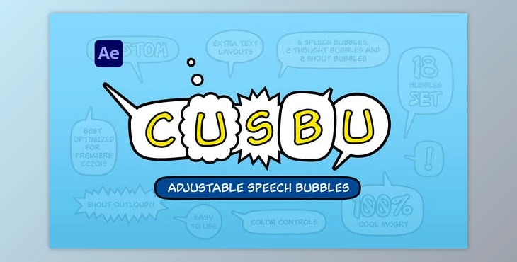 Download Speech Bubbles - Adjustable (Videohive 35972435) - AE Project