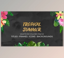 Download Tropical Summer. Watercolor Pack (Videohive 36049583) - AE Project