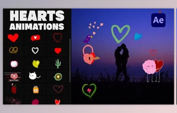 Download Cartoon Animated <span class='badge badge-warning'>Hearts</span> Stickers for After Effects (<span class='badge badge-warning'>Videohive</span> 36049040) - AE <span class='badge badge-warning'>Project</span>