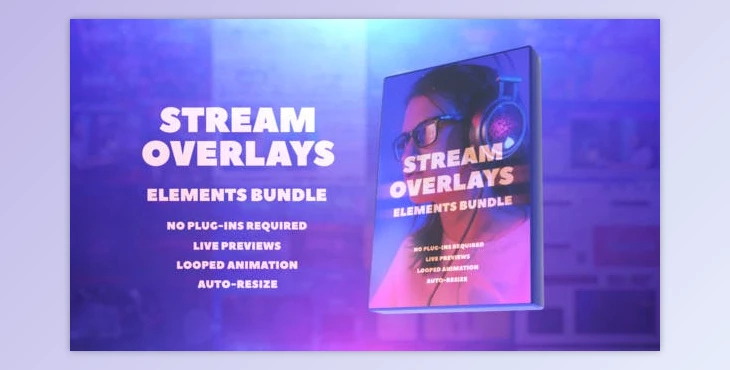 Download AtomX Stream Overlays Elements Bundle (Videohive 35300585) - AE Project