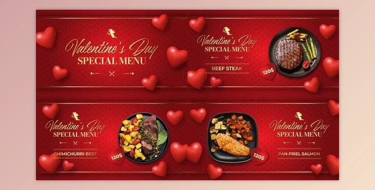 Download Valentine’s Menu Restaurant Promo B221 (Videohive 35473350) - AE Project